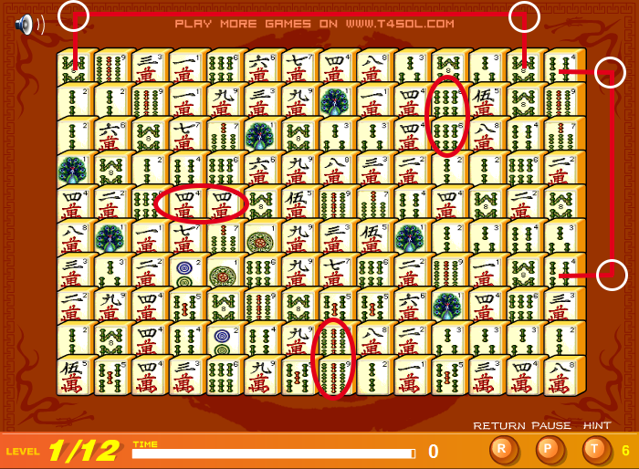 Mahjong Connect - Coups possibles